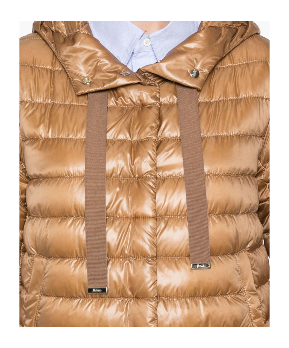Herno Quilted Hooded Drawstring Puffer Jacket In Multi