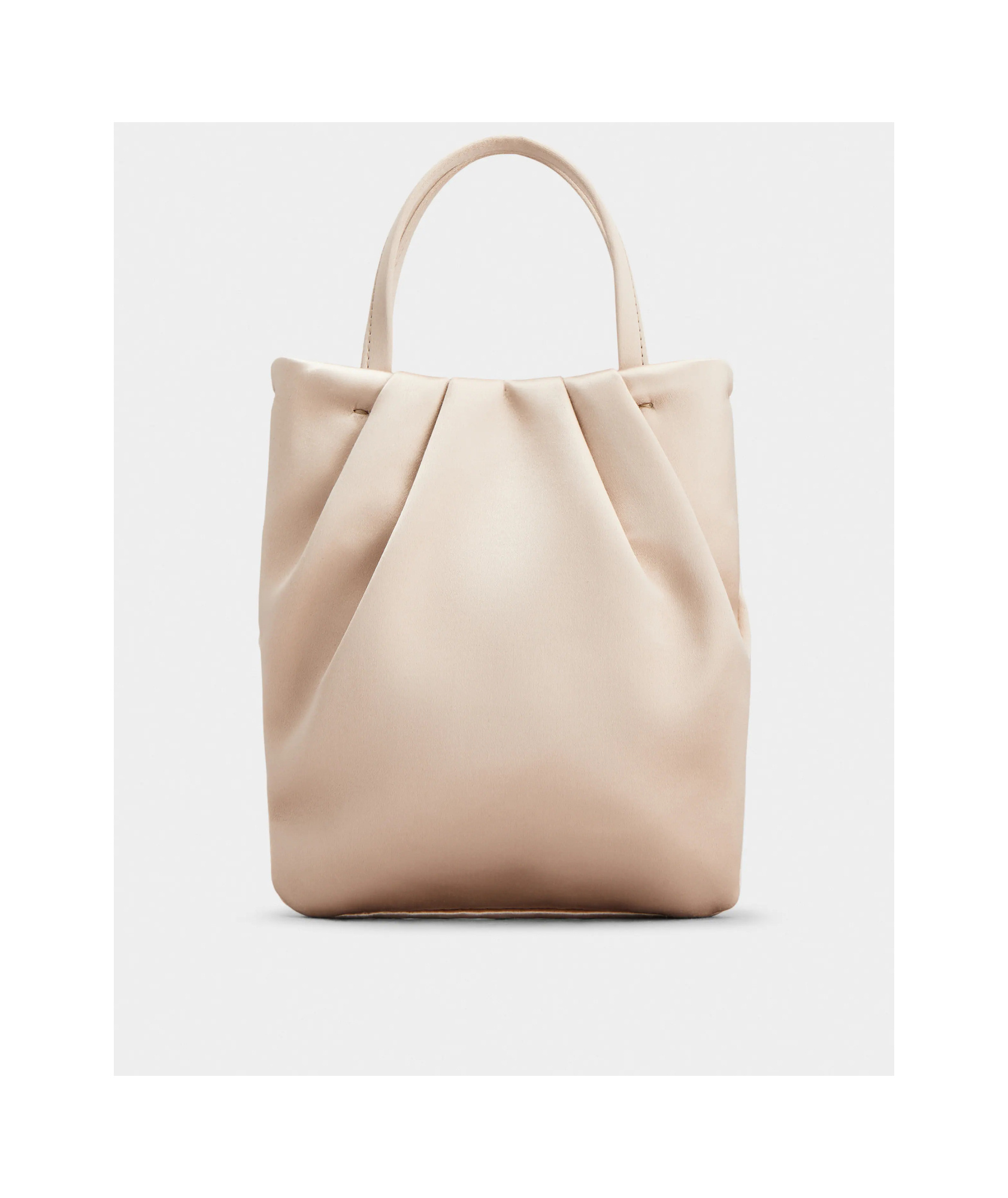 Roger Vivier Drape Pocket Bouquet Strass Buckle Micro Tote Bag In Nude