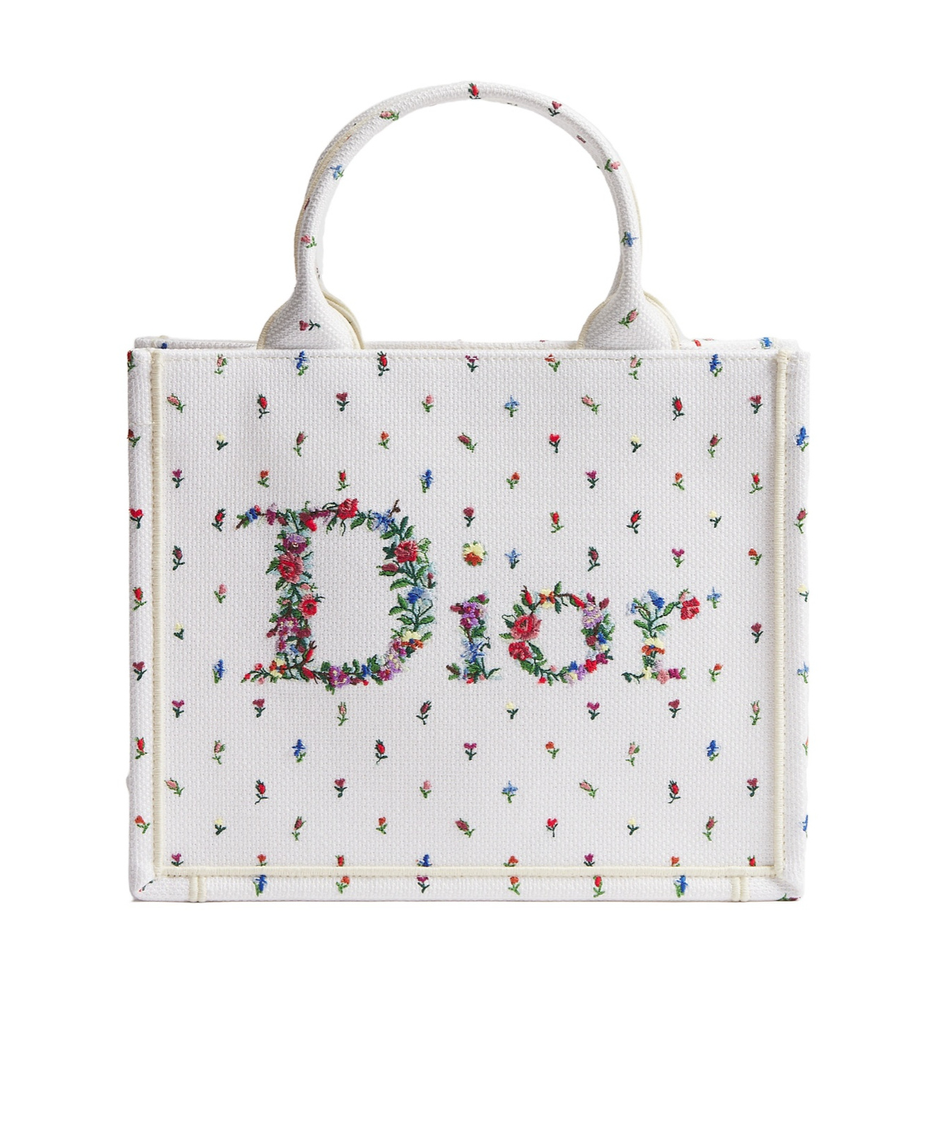 Dior Amour Small  Book Tote With Strap In White