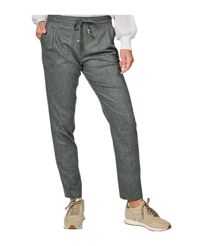 Fabiana Filippi Lace-up Casual Pants In Black