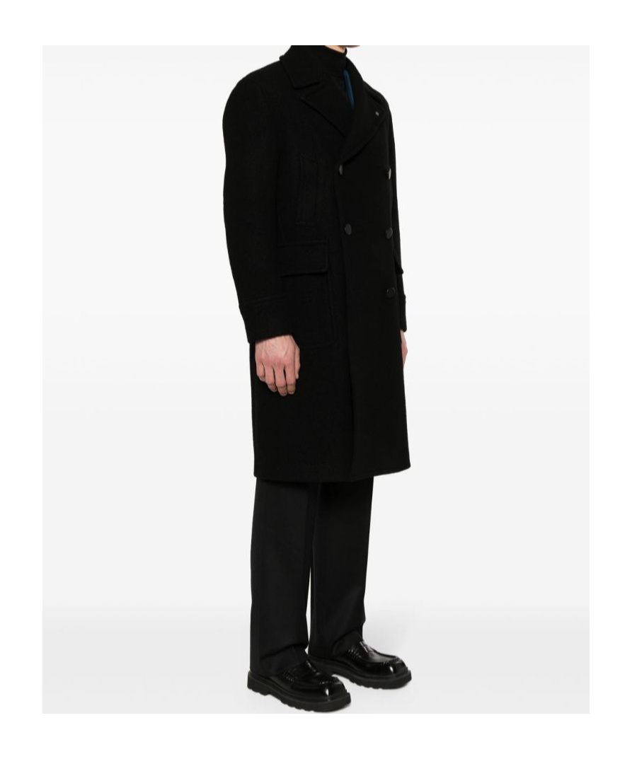 Tagliatore Cappotto 2 Petti Sfoderato Londra Grigio 90 Lana 10 Cachemire Coats Black In Black