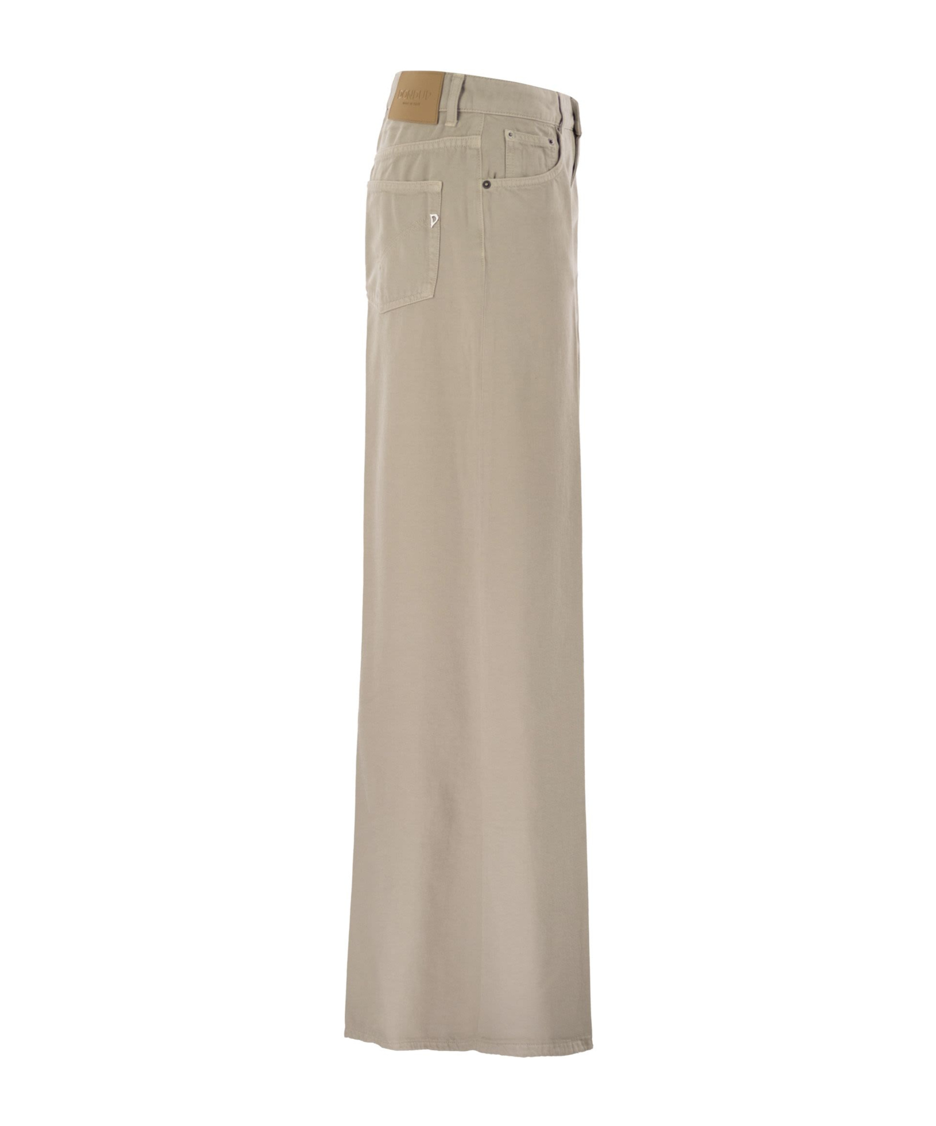 Dondup Wide-leg Casual Trousers In Brown