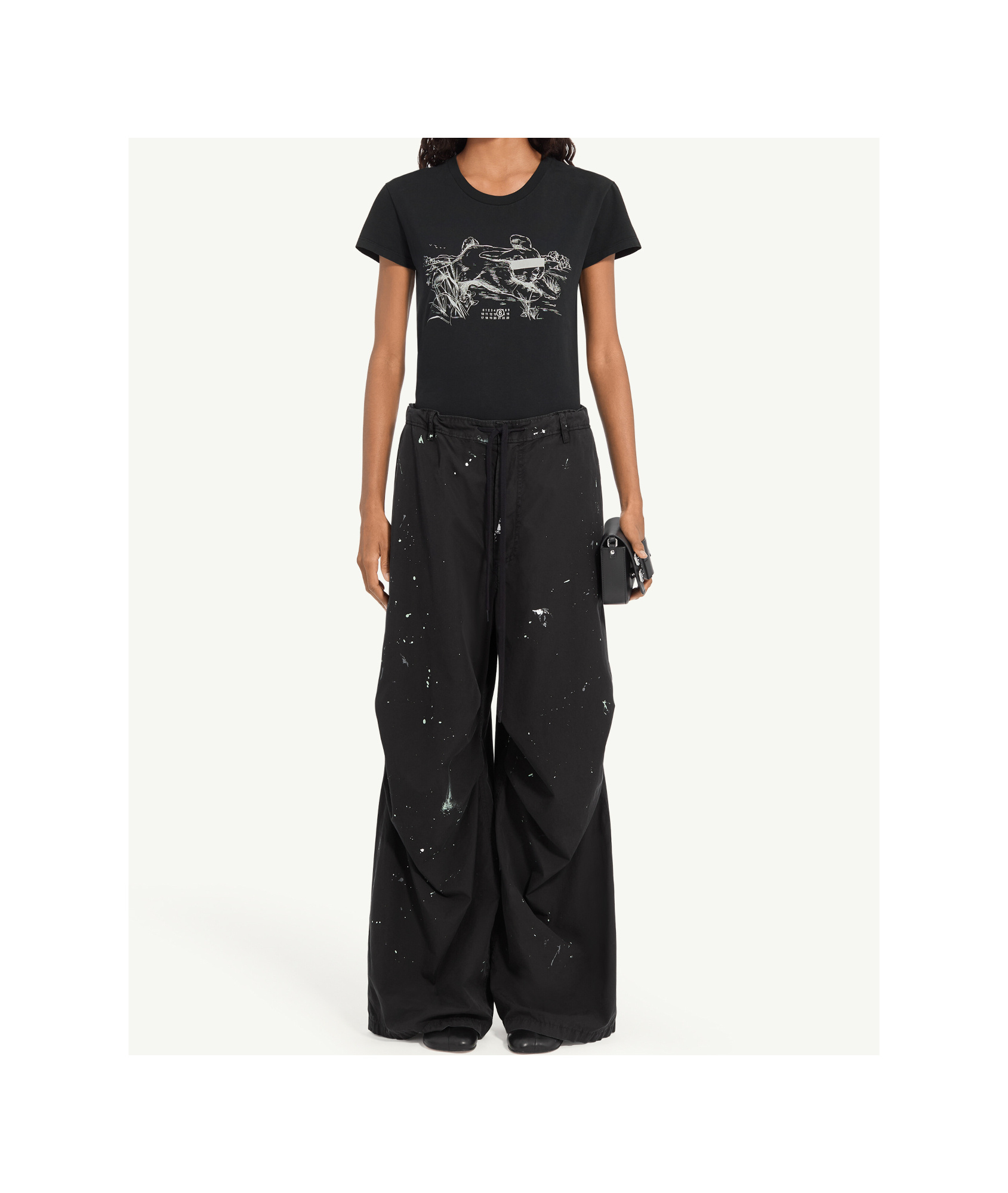 Mm6 Maison Margiela Painter Trousers In Black
