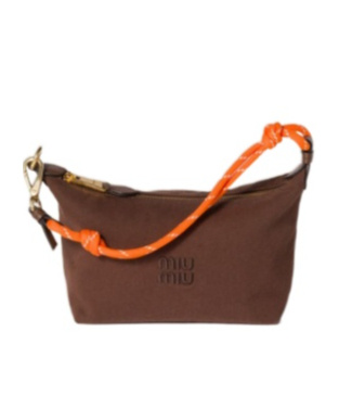 Miu Miu Gabardine Clutch In Red