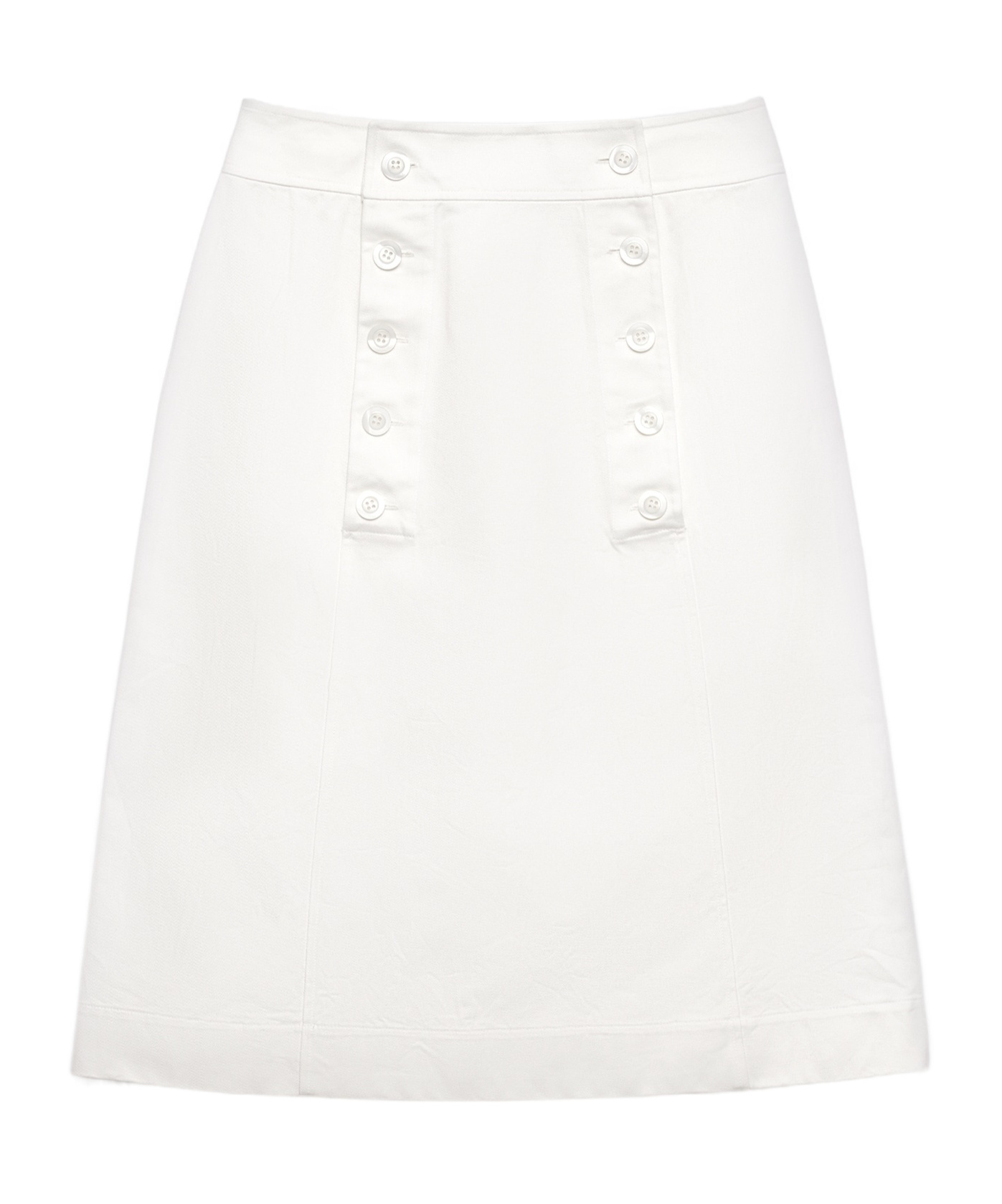 Prada Cotton Gabardine Skirt In White