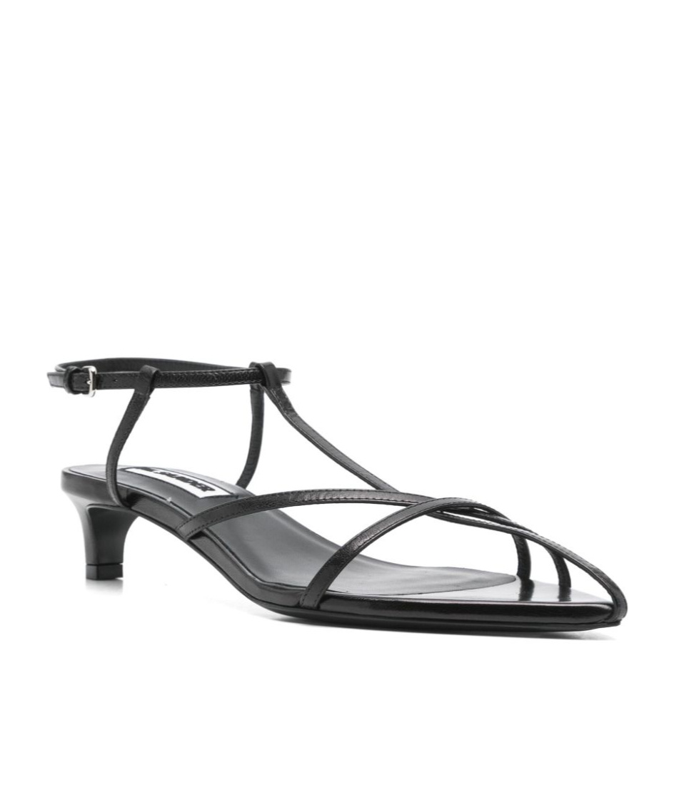 Jil Sander Black New Tripon 2 Sandals In Black