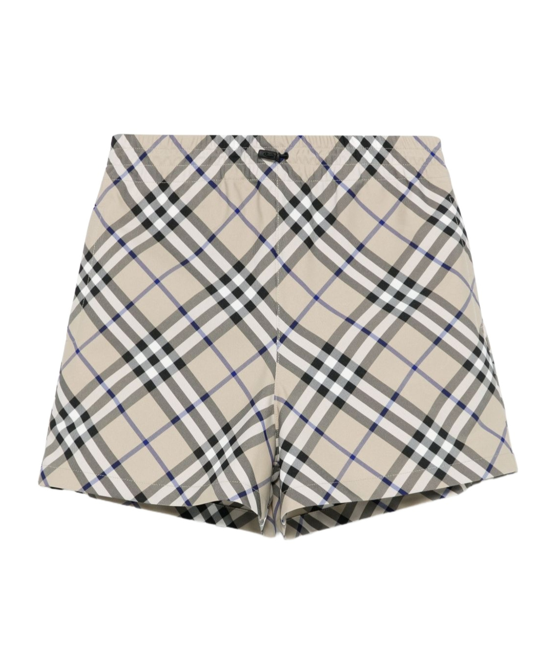 Burberry Check Deck Shorts In Gray