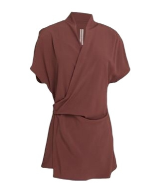 Rick Owens Wrap-style Tunic In Red