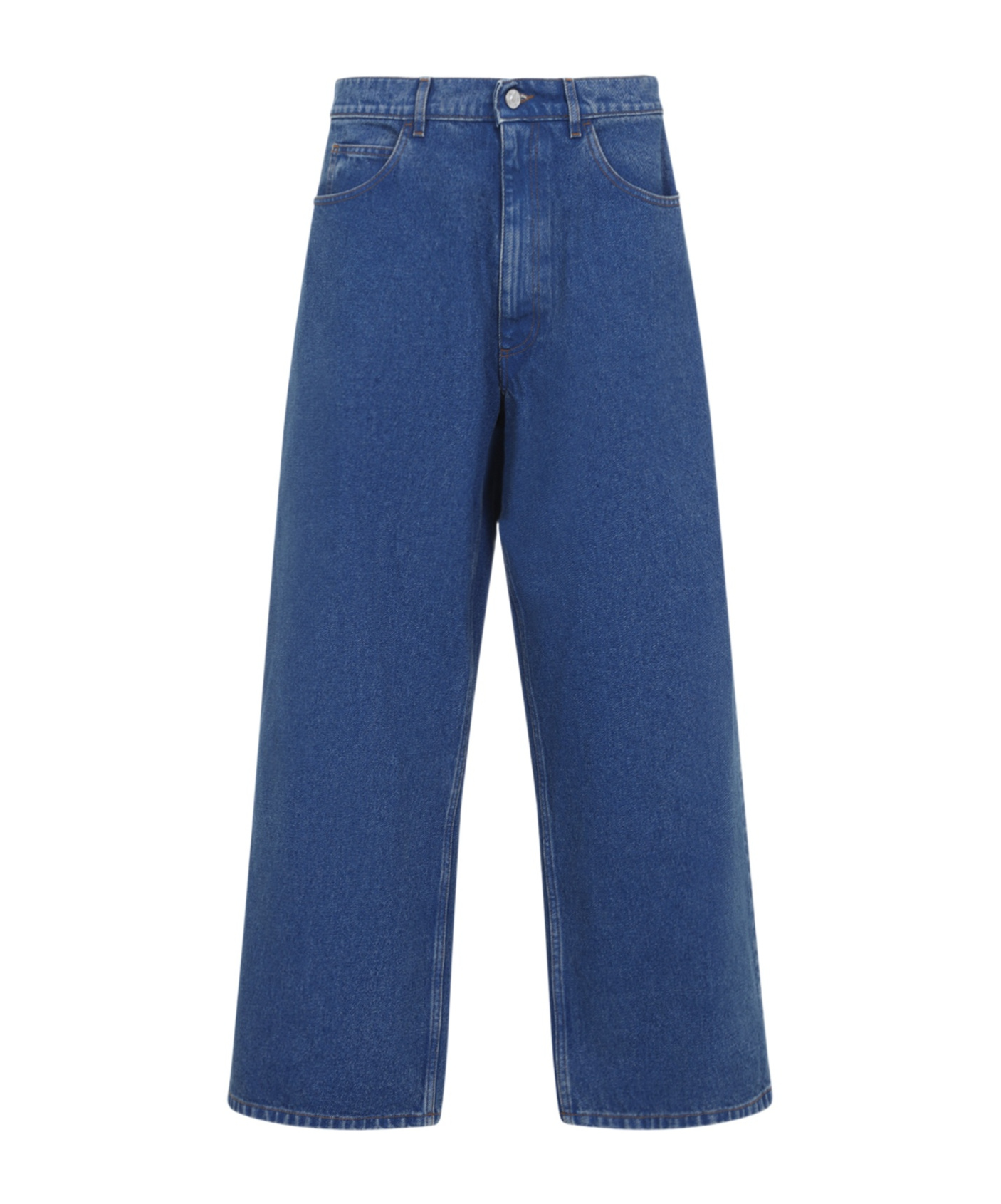 Marni Hight Waist And Wide Leg Jeans In Blue