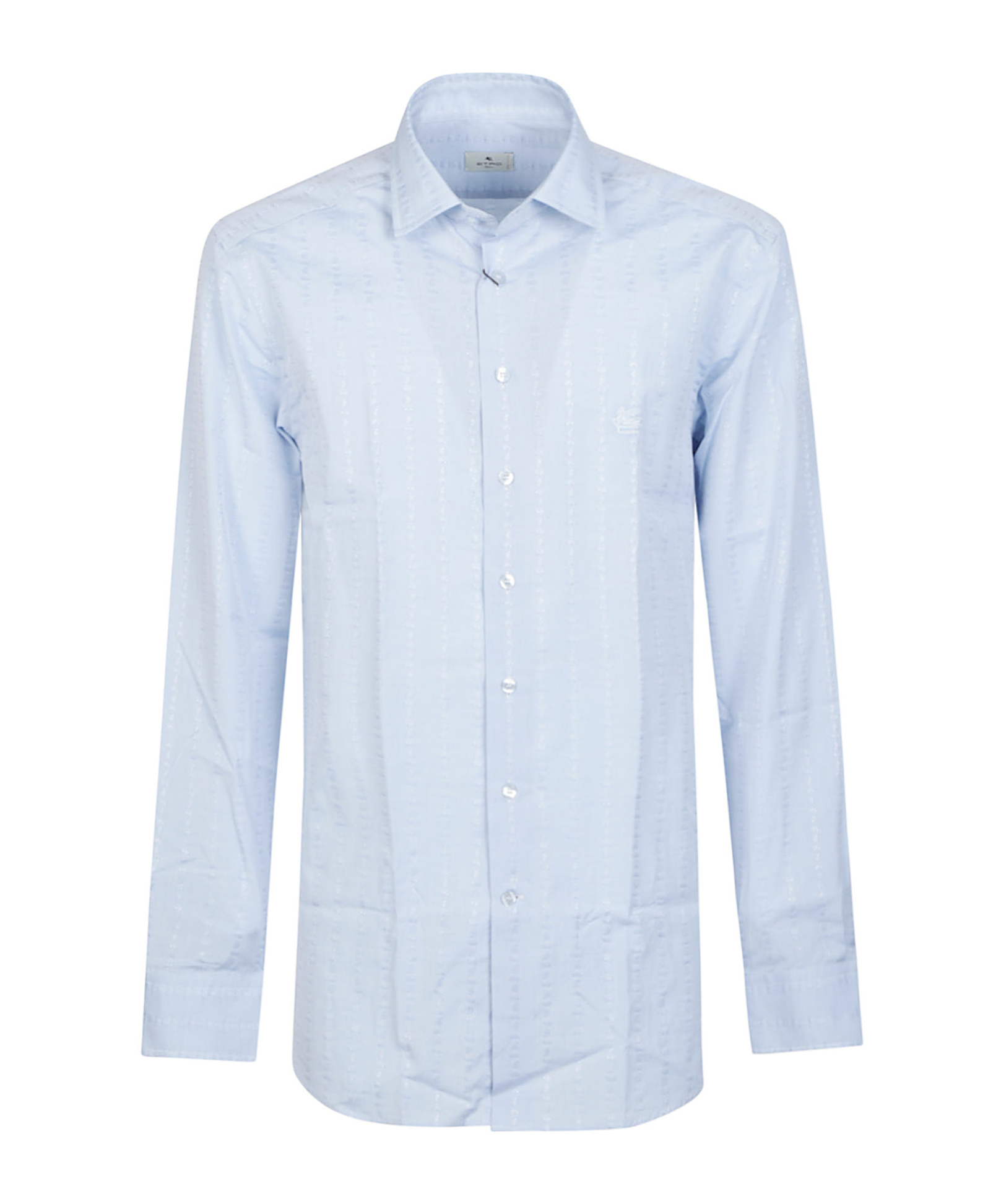 Etro Roma Long Sleeve Logo Shirt In Blue