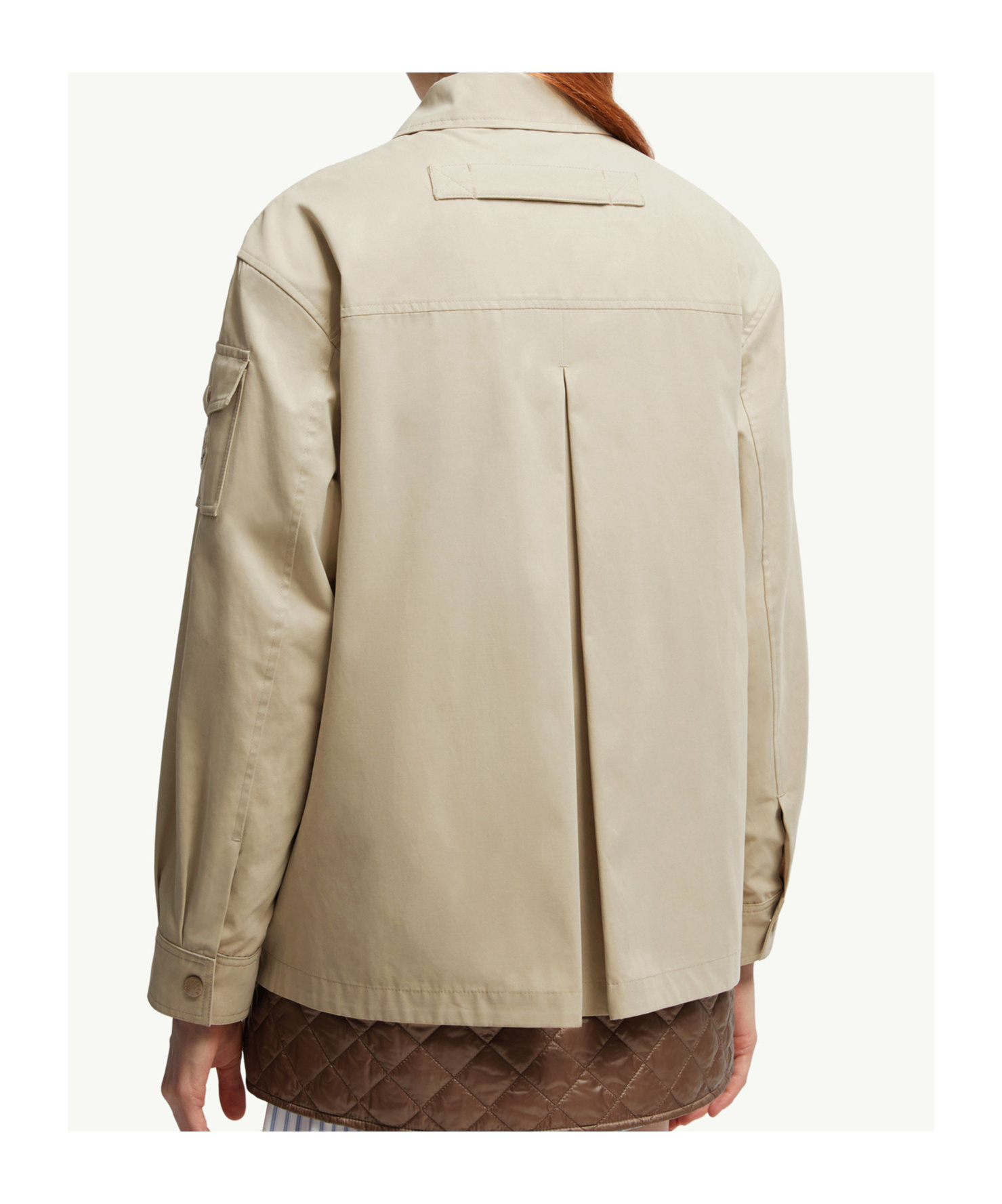 Moncler Felci Padded Cotton Jacket In Neutral