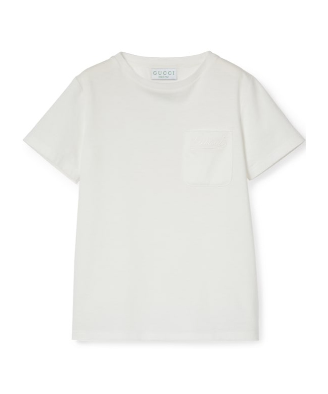 Gucci Embroidery Cotton T-shirt In White
