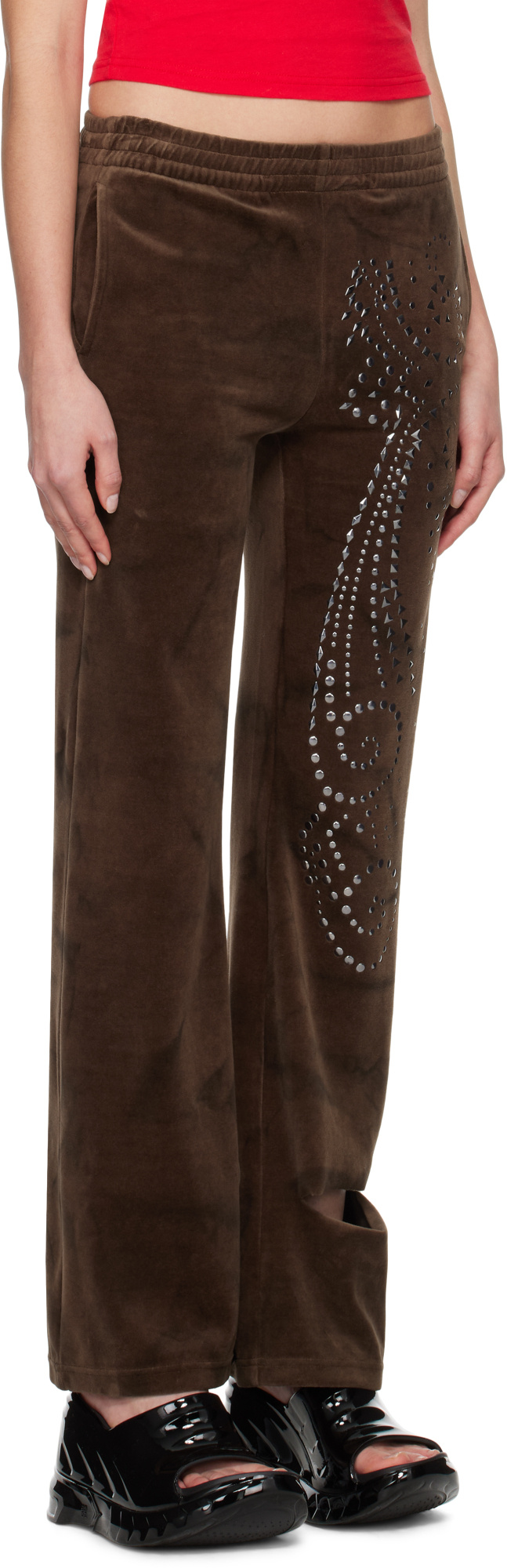 PRAYING VELVET FLARED SWEATPANTS