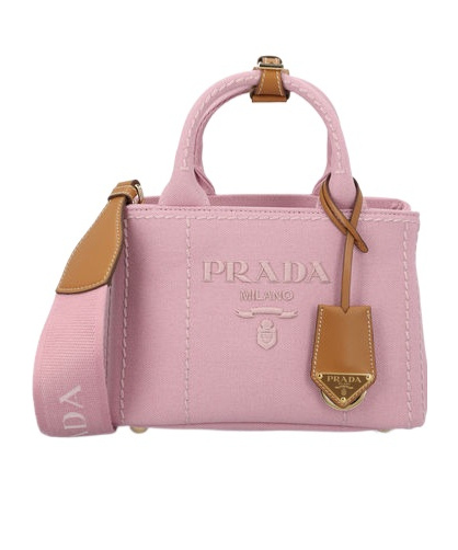 Prada Mini Double Handle Shoulder Bag In Pink