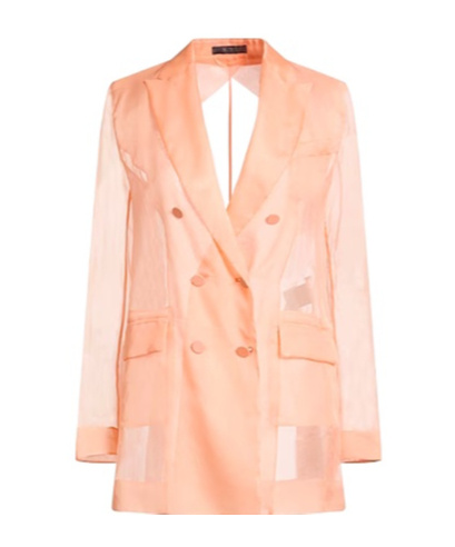 Max Mara Minimalist Blazer In Nude