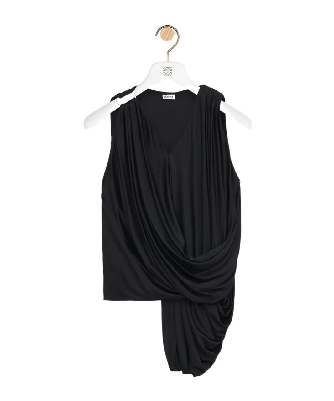 Loewe Draped Sleeveless Top In Black