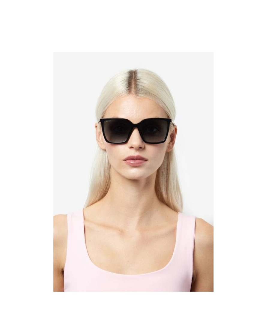 Jimmy Choo Eyewear Rectangular Frame Sunglasses In Black