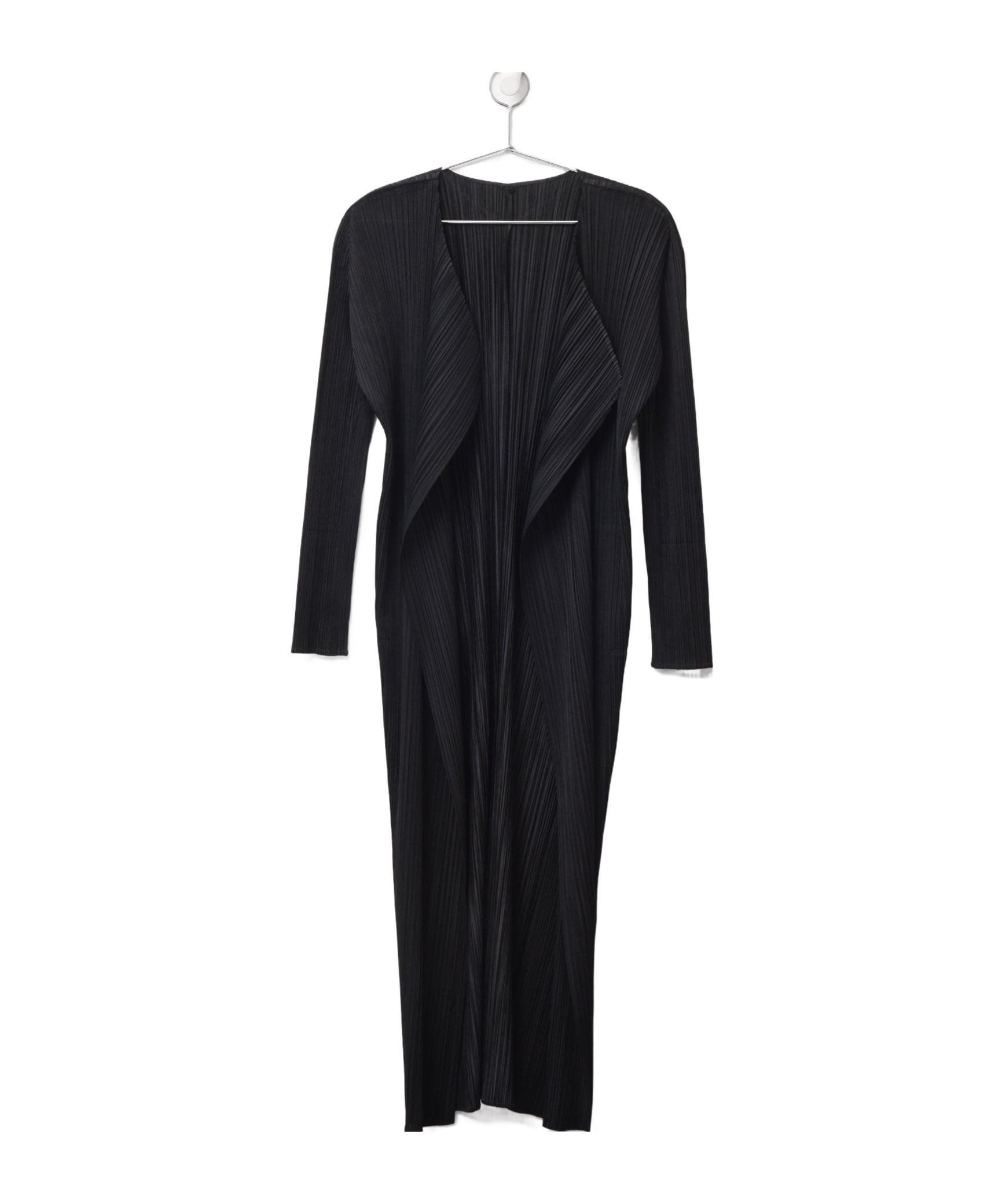 Issey Miyake Basics Longline Cardigan In Black