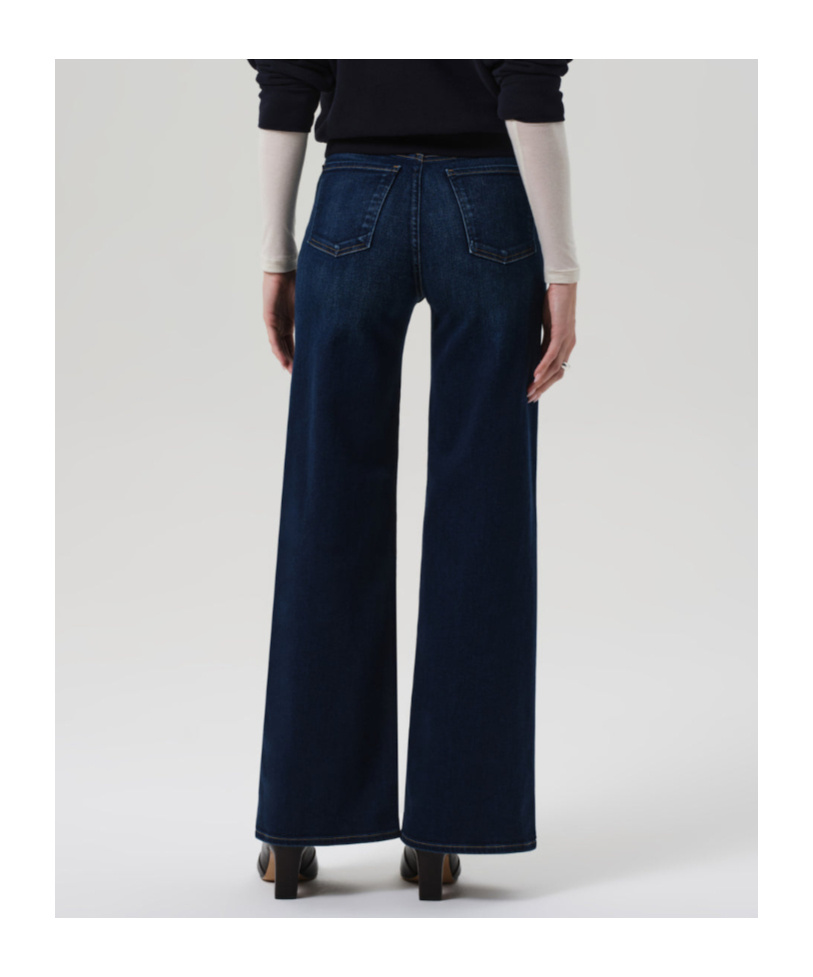Citizen Of Humanity Lyra Long Wide Leg In Blue
