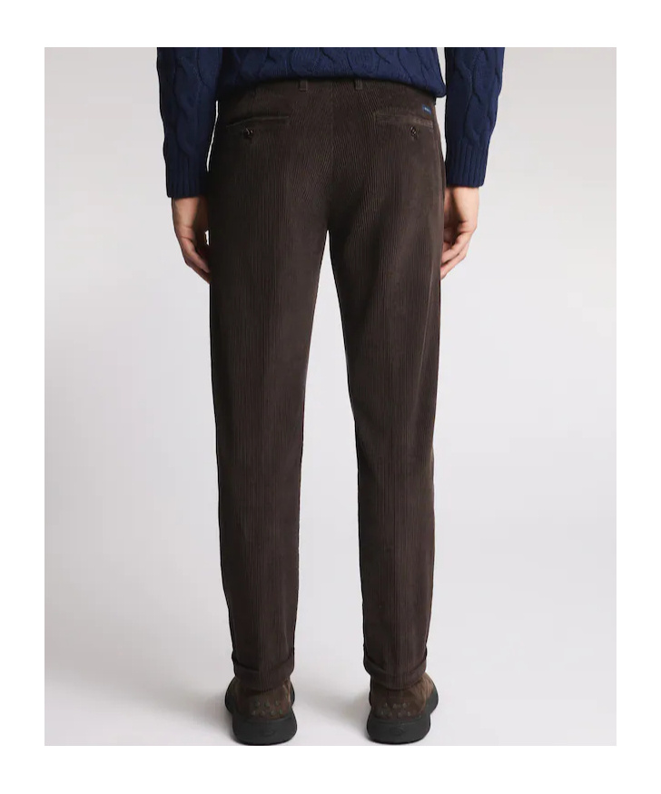 Fay Corduroy Chino Trousers In Brown