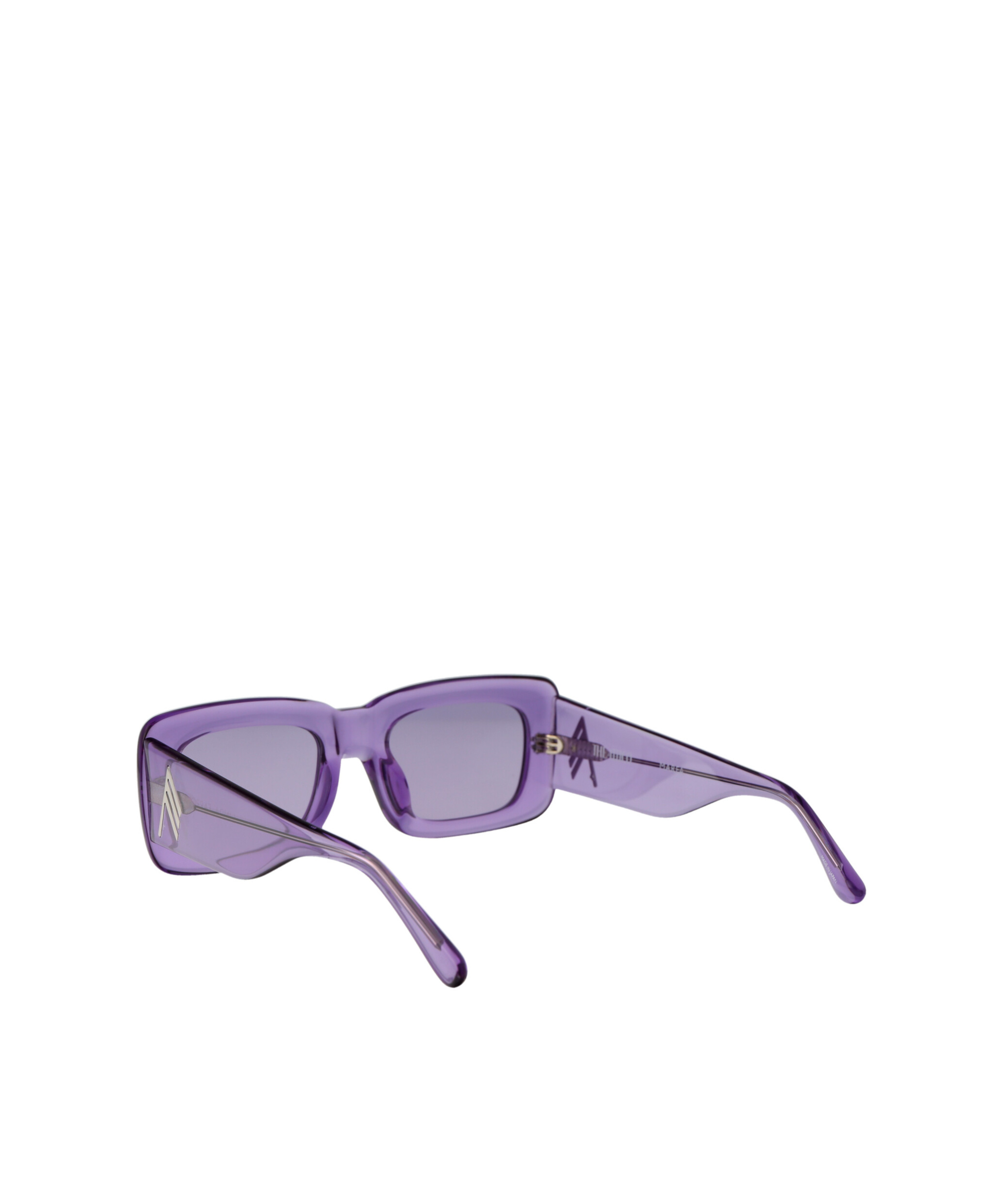 Attico Linda Farrow X The Rectangular-frame Sunglasses In Gray