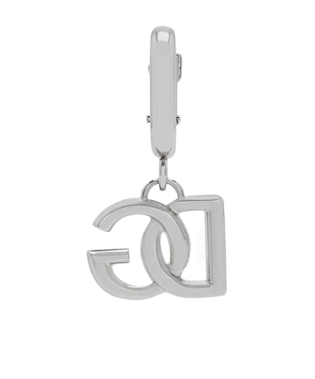Dolce & Gabbana Logo-plaque Keyring In Gray
