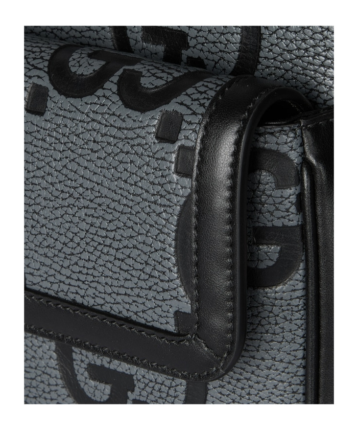 Shop Gucci Small Jumbo Gg Crossbody Bag In Black