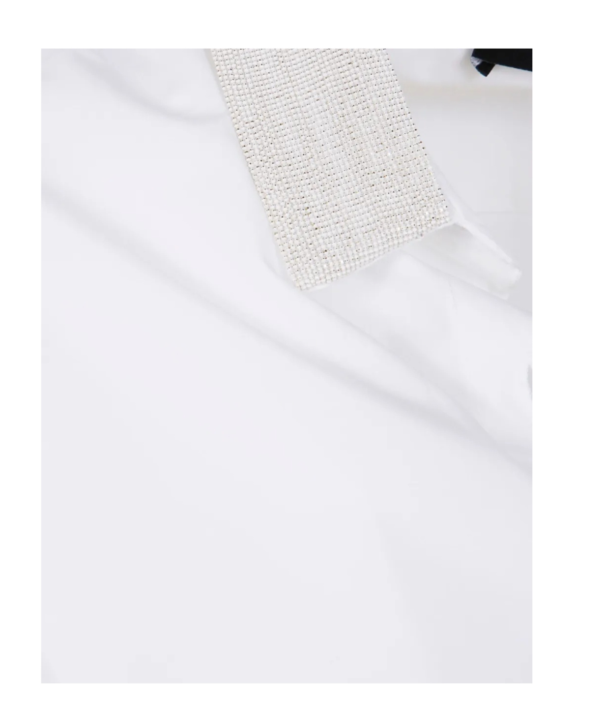 Fabiana Filippi Embellished-collar Cotton Shirt In White