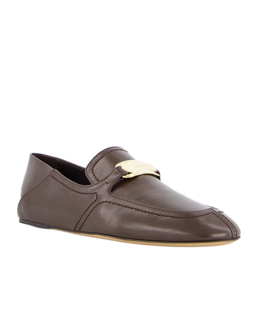 Ferragamo Buckle Loafers In Brown