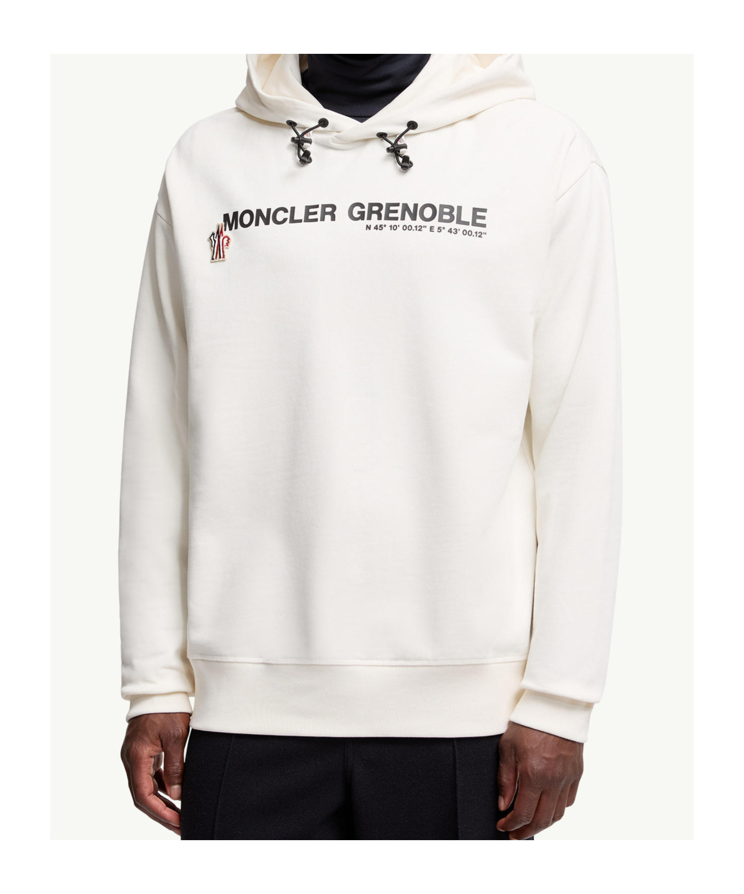 Moncler Grenoble Logoed Cotton Hooded Sweatshirt In White