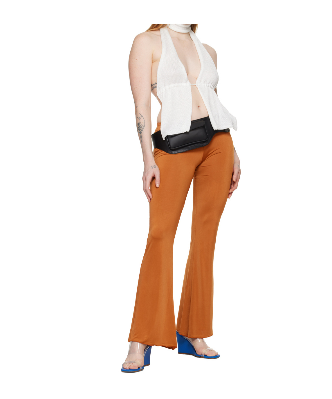 Gimaguas White Nylon Brillo Top In White