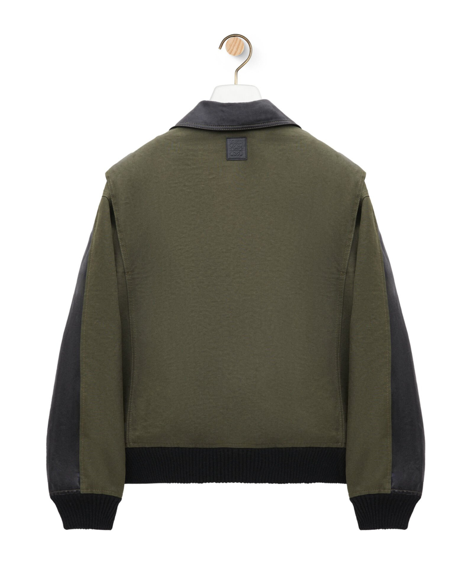 Loewe Leather And Canvas-blend Bomber Jacket In Black