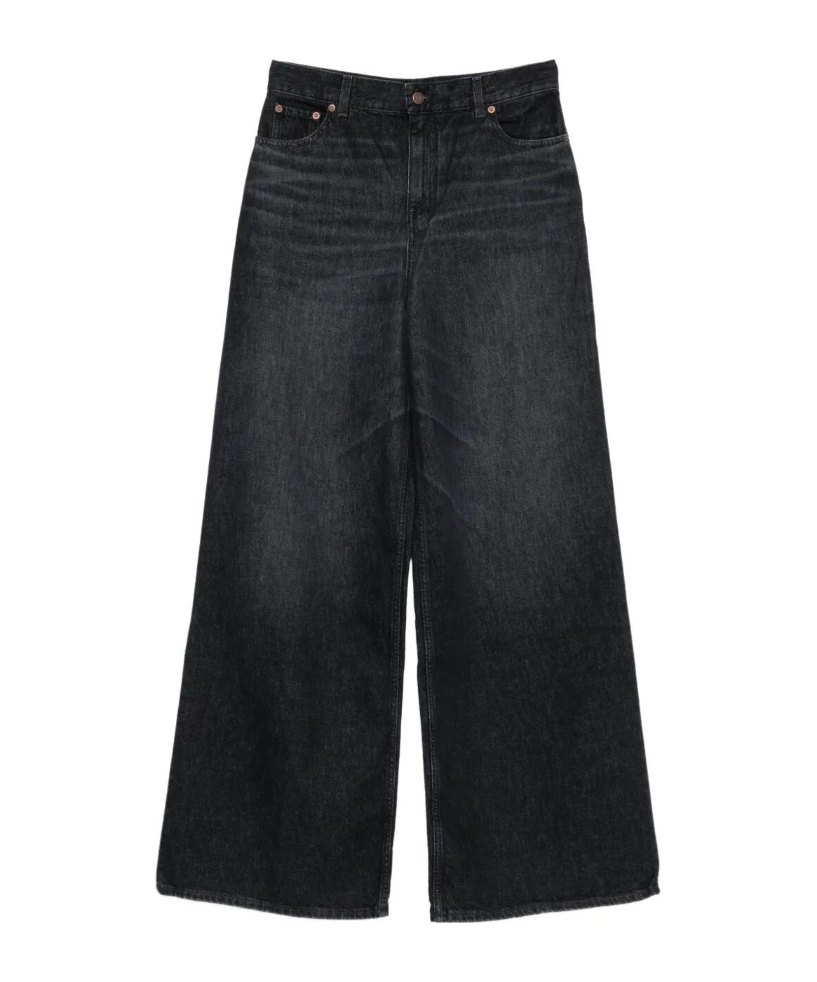 Chloé Wide-leg Denim Trousers With Belt Loops In Black