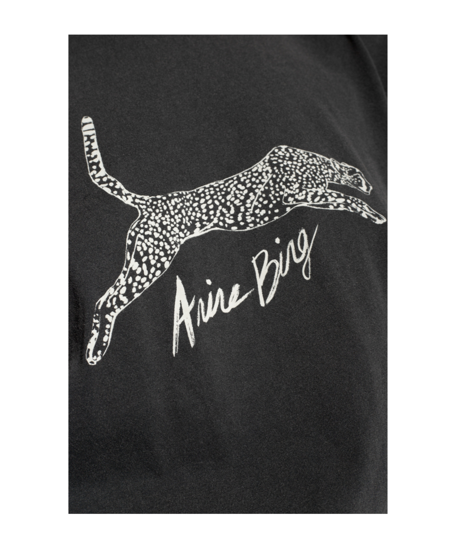 ANINE BING WALKER LEOPARD-LOGO ORGANIC COTTON T-SHIRT