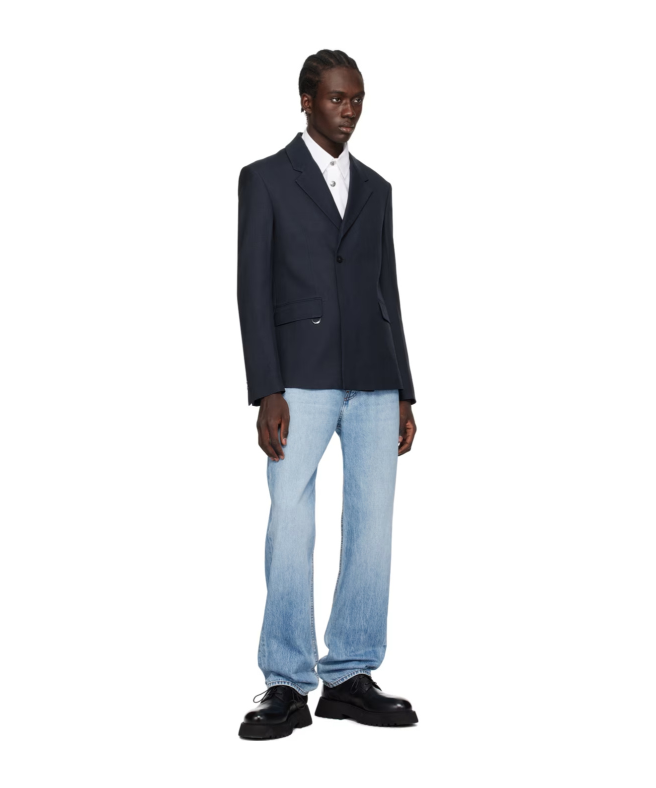 Jacquemus La Veste Melo Long-sleeved Suit Coat In Black