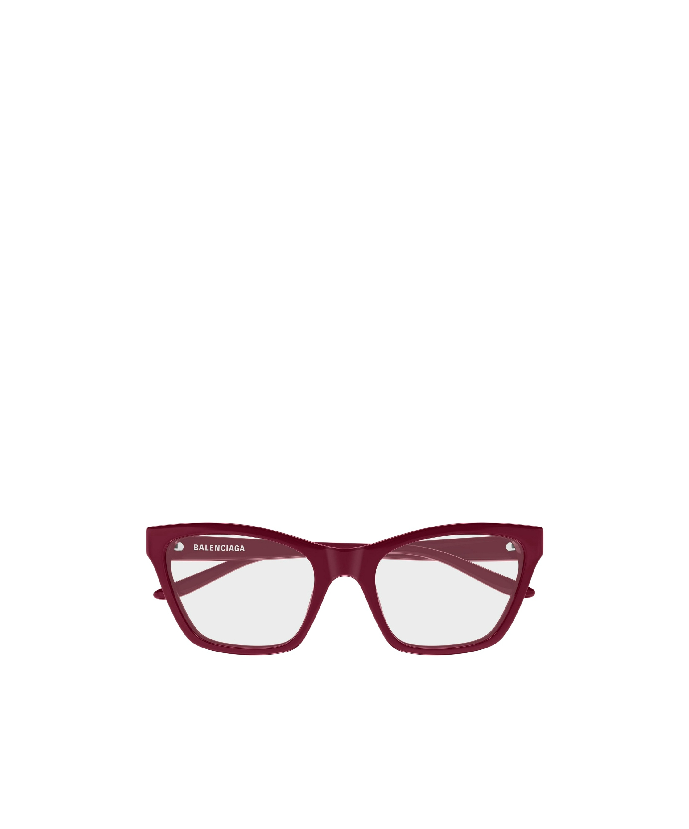Balenciaga Geometric Frame Plano Lens In Burgundy