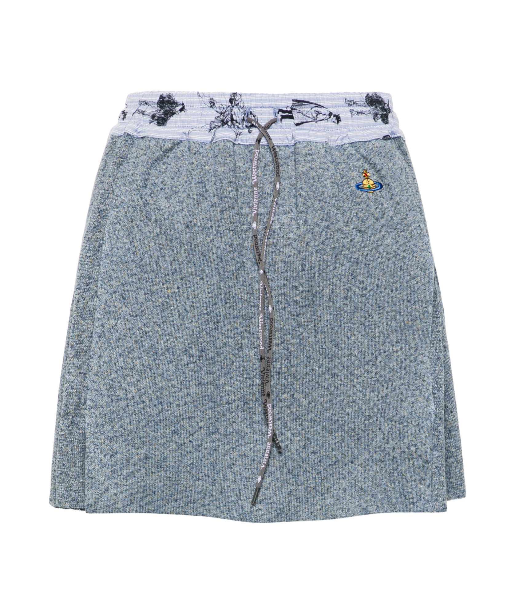 Shop Vivienne Westwood Kilt Bea Orb-embroidered Mini Skirt In Gray