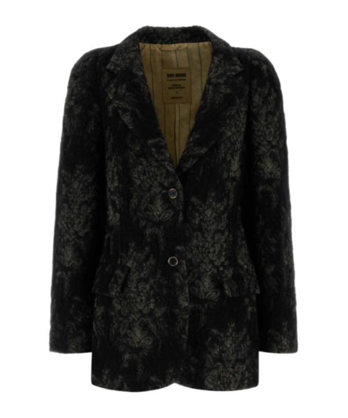 Uma Wang Long-sleeved Casual Jacket In Black