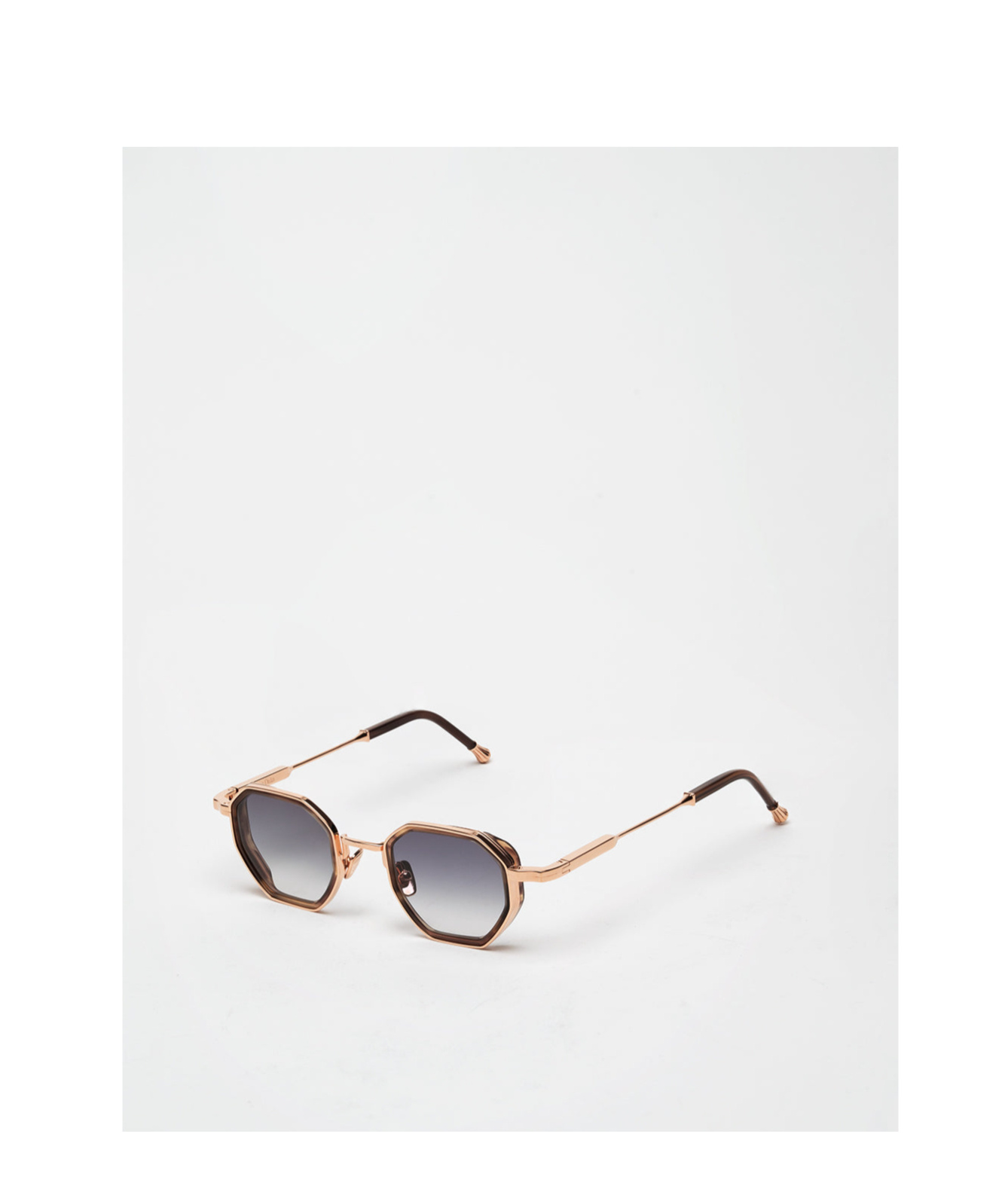 John Dalia Octagonal Sunglasses In Gray