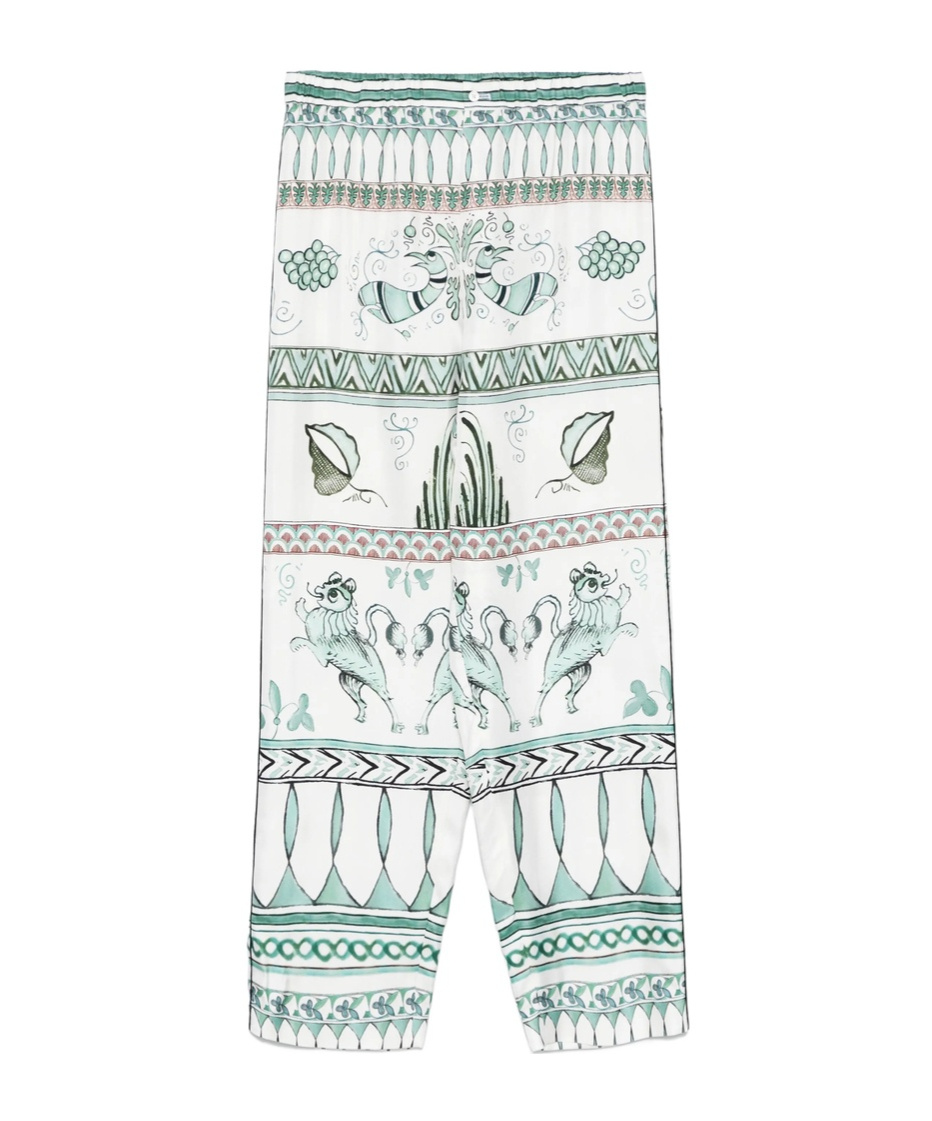 FABIANA FILIPPI FABIANA FILIPPI ALL-OVER PRINTED SATIN TWILL TROUSERS