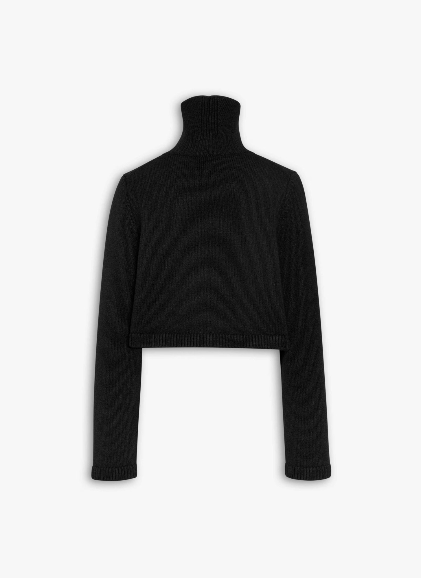Alaïa Cropped Cashmere Knit Sweater In Black