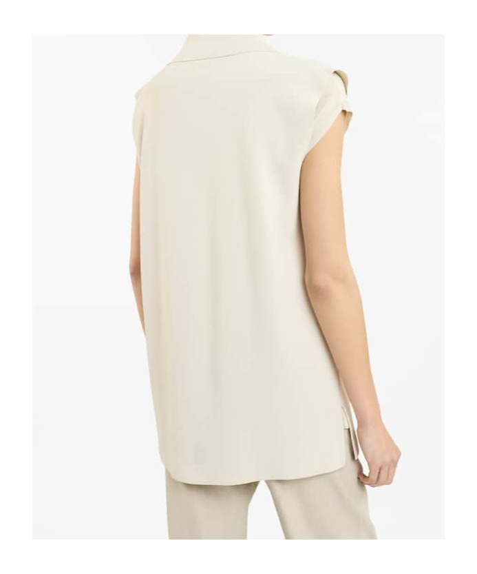 Fay Sleeveless Vest In White