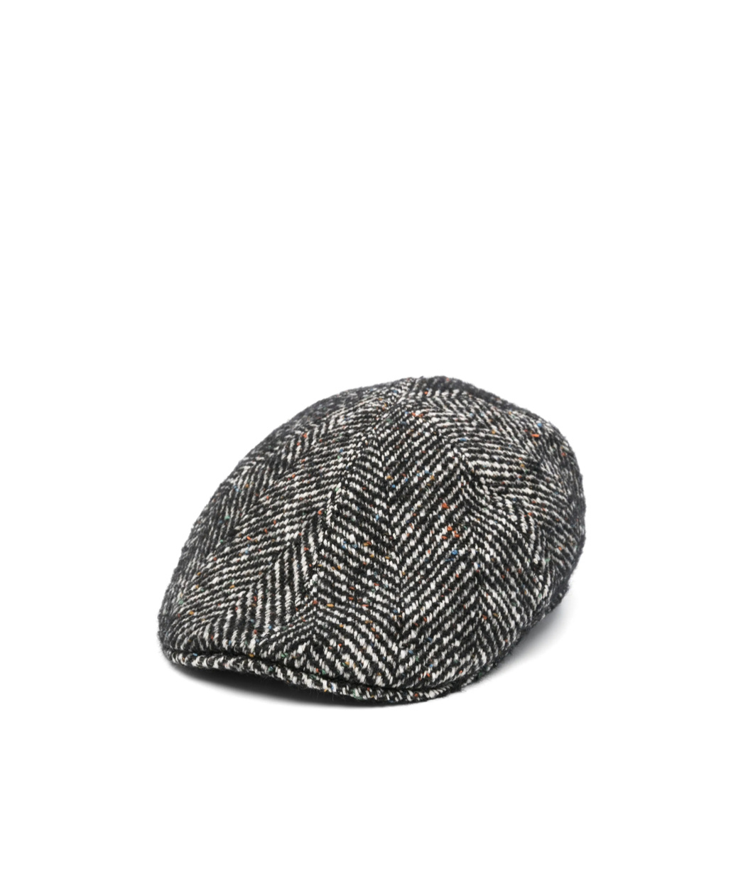 Tagliatore Donald Herringbone Cap Hats Black