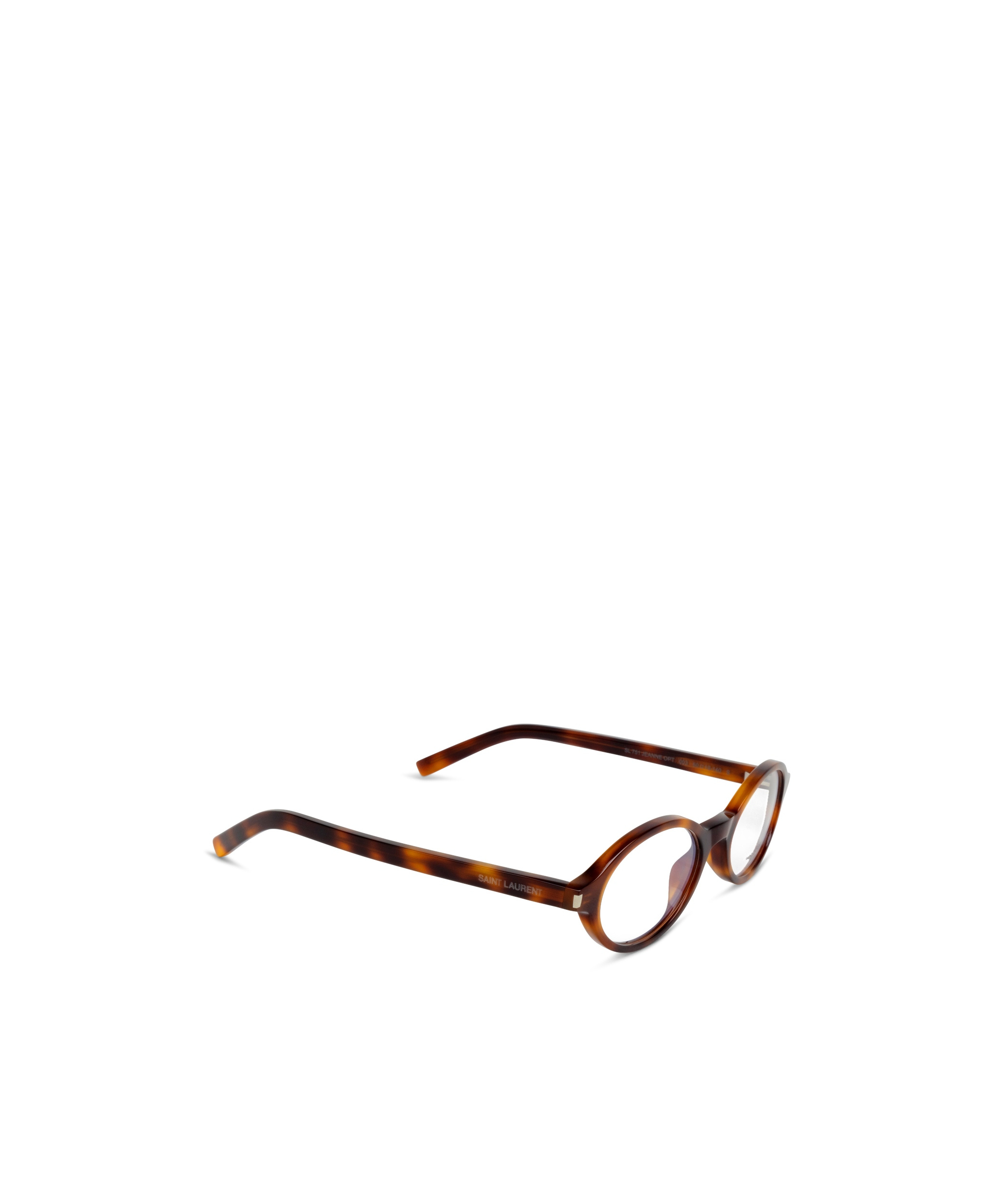 Saint Laurent Jeanne Oval-framed Acetate Glasses In Brown