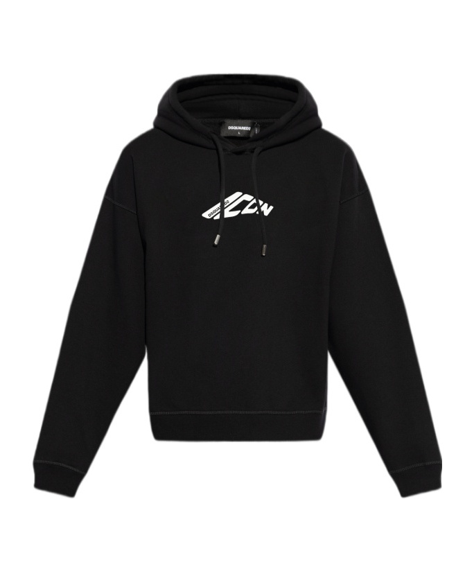Dsquared2 Relax Fit Hoodie In Black