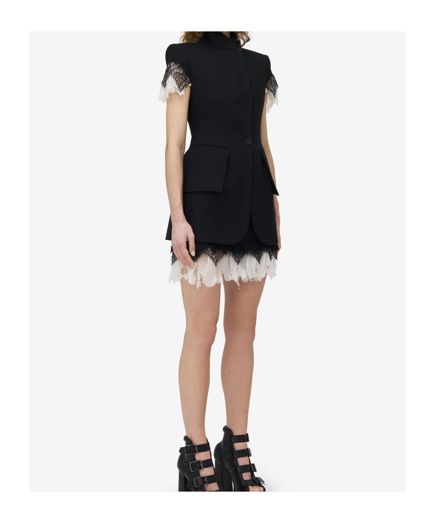 Shop Alexander Mcqueen Wool A-line Skirt In Black