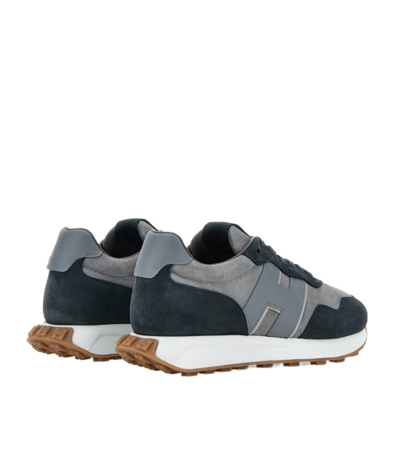Hogan Men's H601 Leather Sneakers In Gray