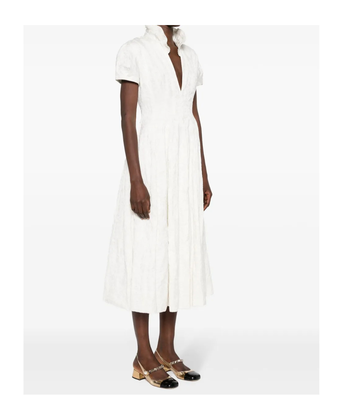 Philosophy Di Lorenzo Serafini V-neck Pleated Midi Dress