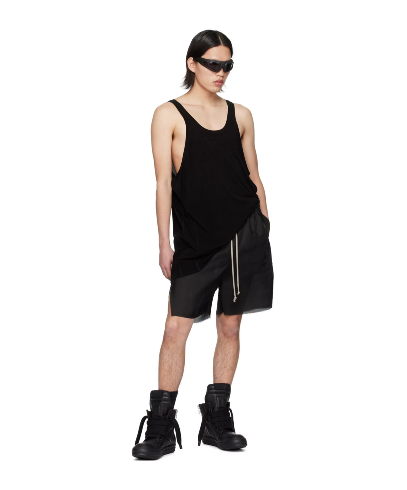 Rick Owens Runaway Cunt Tank Top In Black