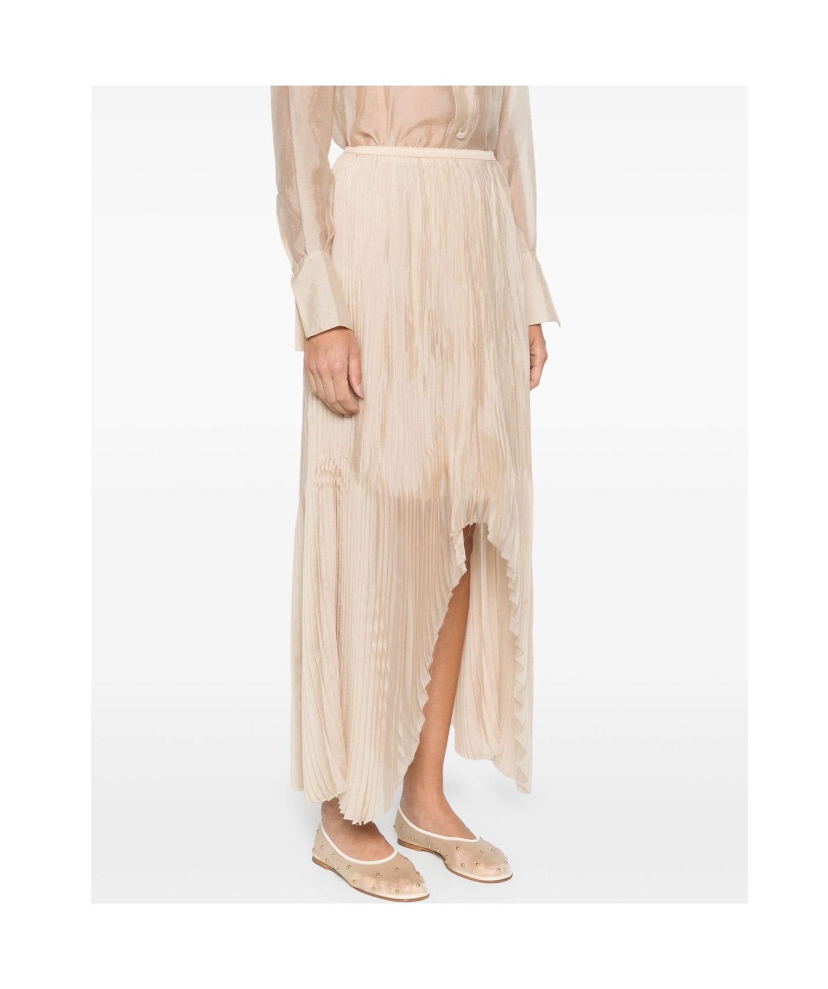 Forte Forte Asymmetric Midi Skirt In Pink